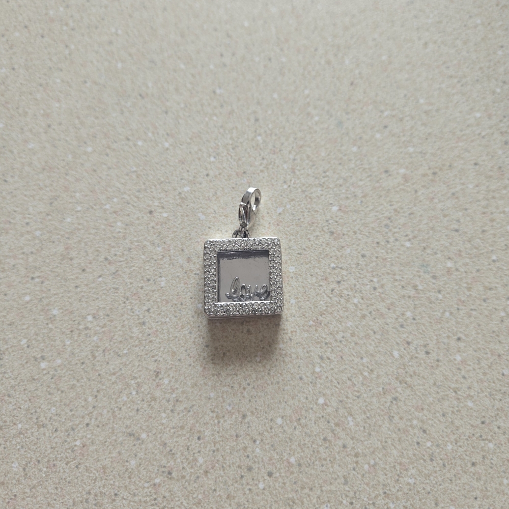Origami Owl Silver Love Pendant